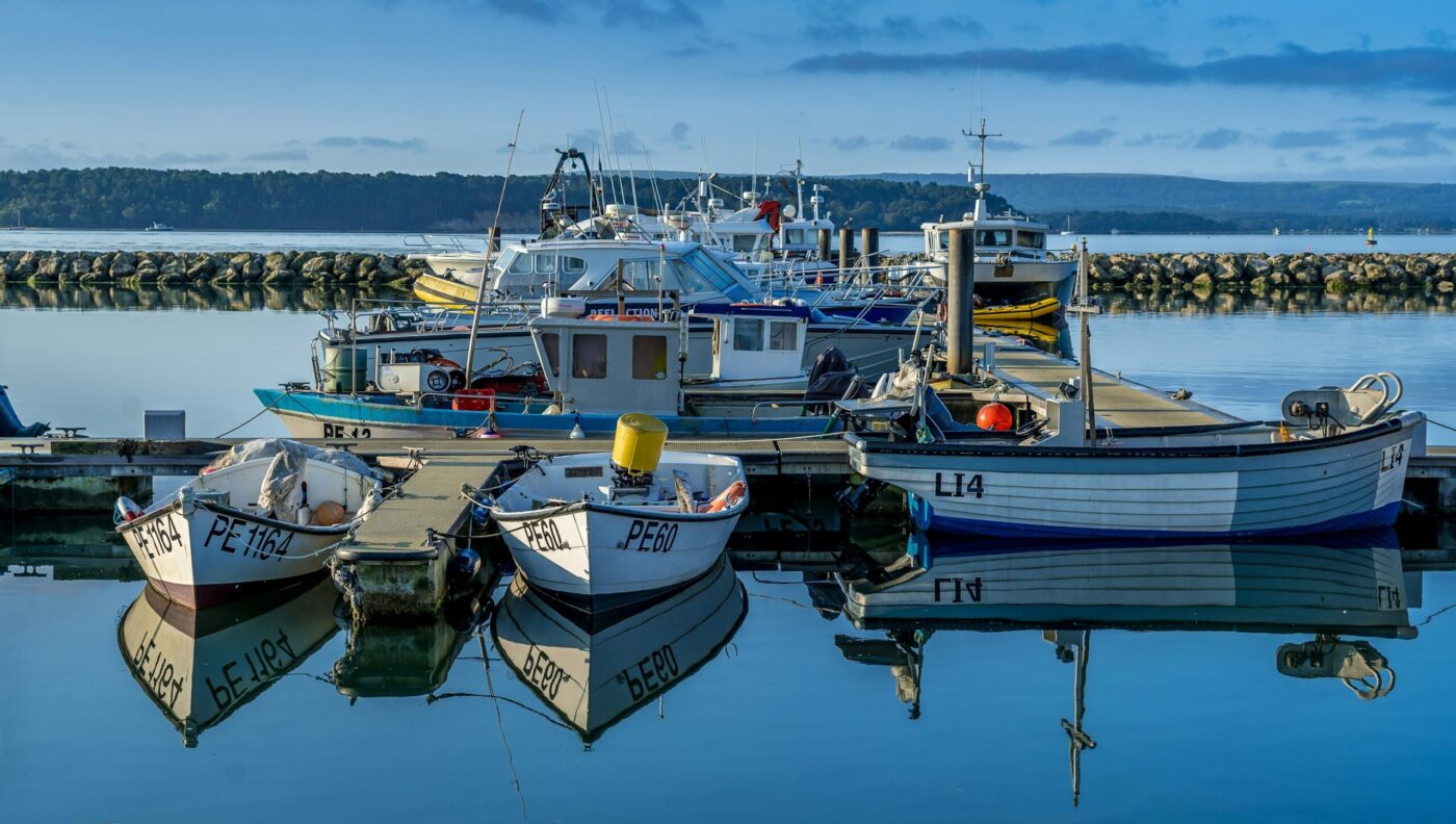 Deep sea fishing on open ocean